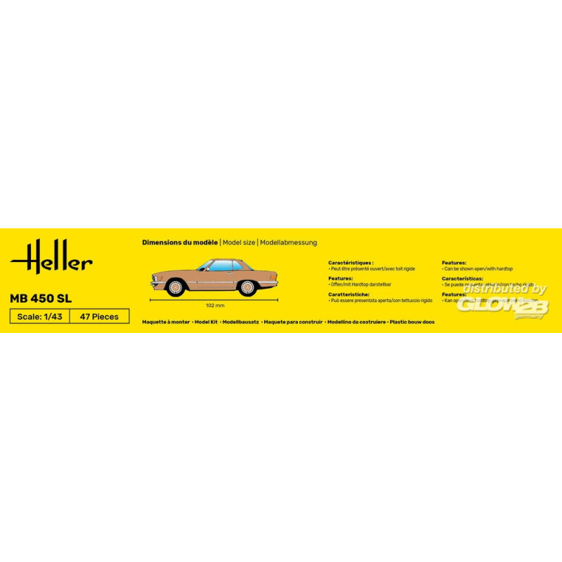 Mercedes Benz 450 SL, Starter Kit - HELLER 56171