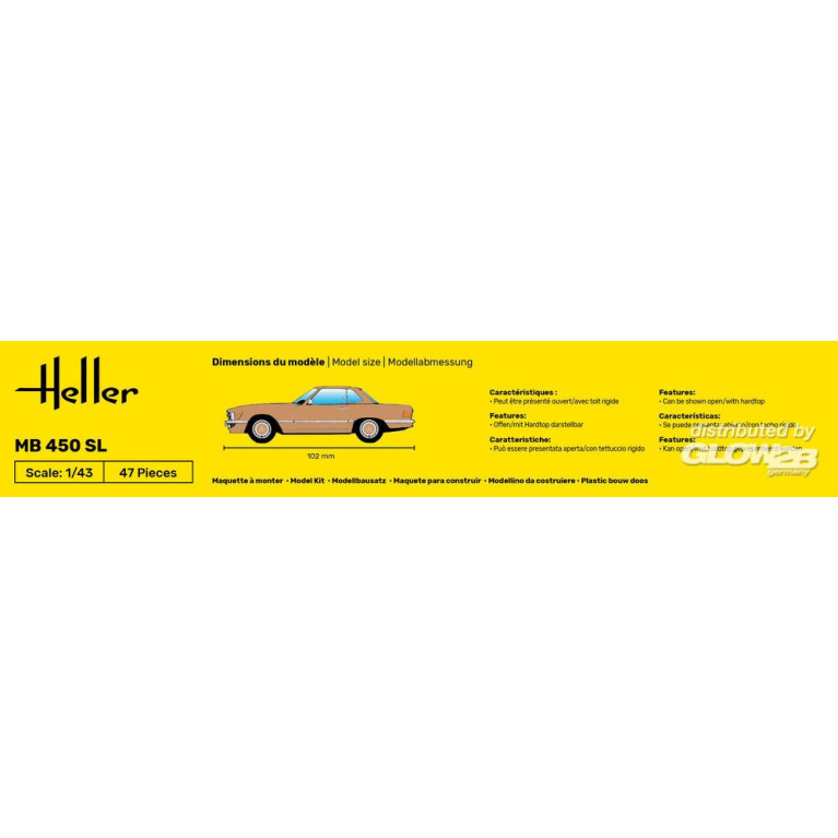 Mercedes Benz 450 SL, Starter Kit - HELLER 56171