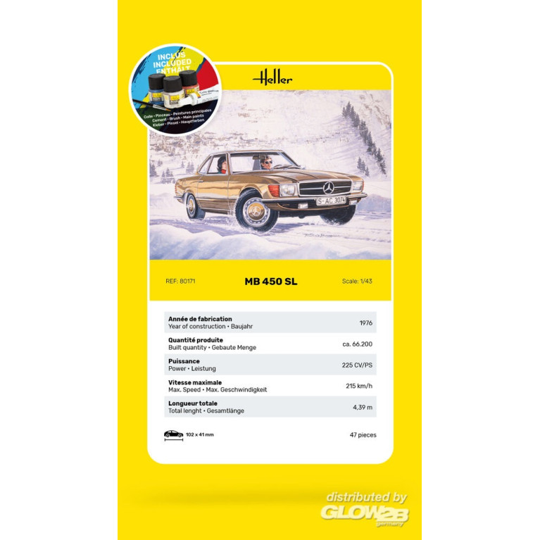 Mercedes Benz 450 SL, Starter Kit - HELLER 56171