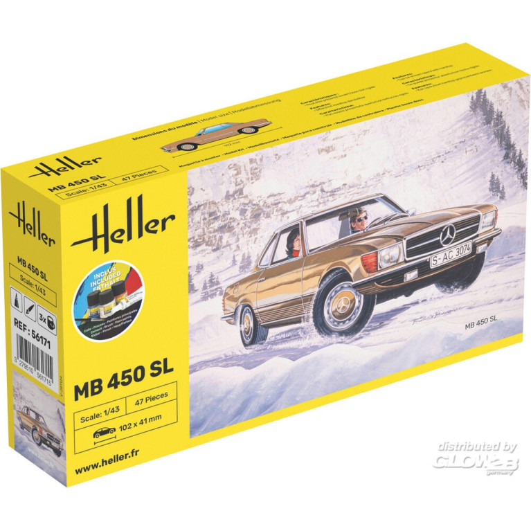 Mercedes Benz 450 SL, Starter Kit - HELLER 56171