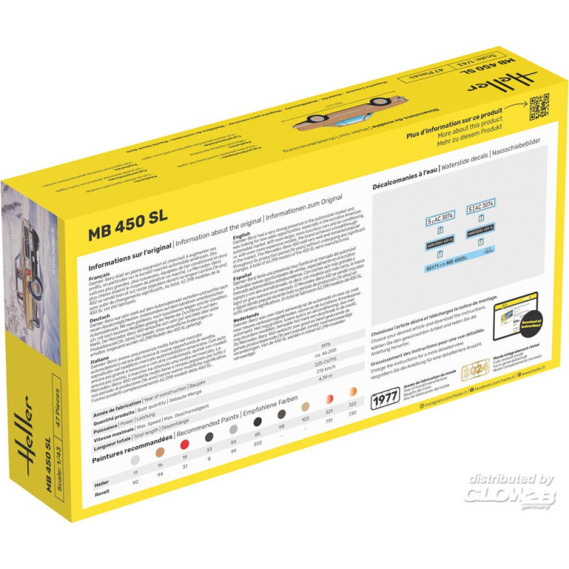 Mercedes Benz 450 SL, Starter Kit - HELLER 56171