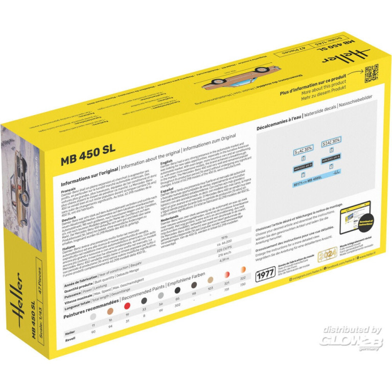Mercedes Benz 450 SL, Starter Kit - HELLER 56171