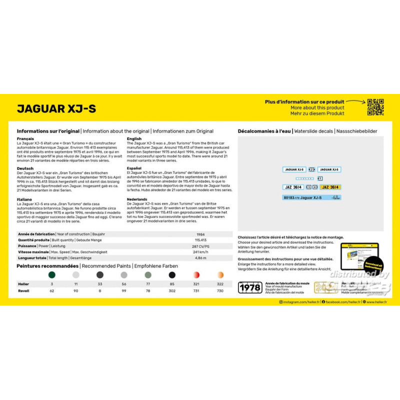 Jaguar XJ-S, Starter Kit - HELLER 56183