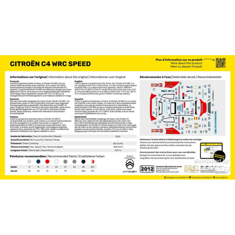 Citroën C4 WRC Speed, Starter Kit - HELLER 56117