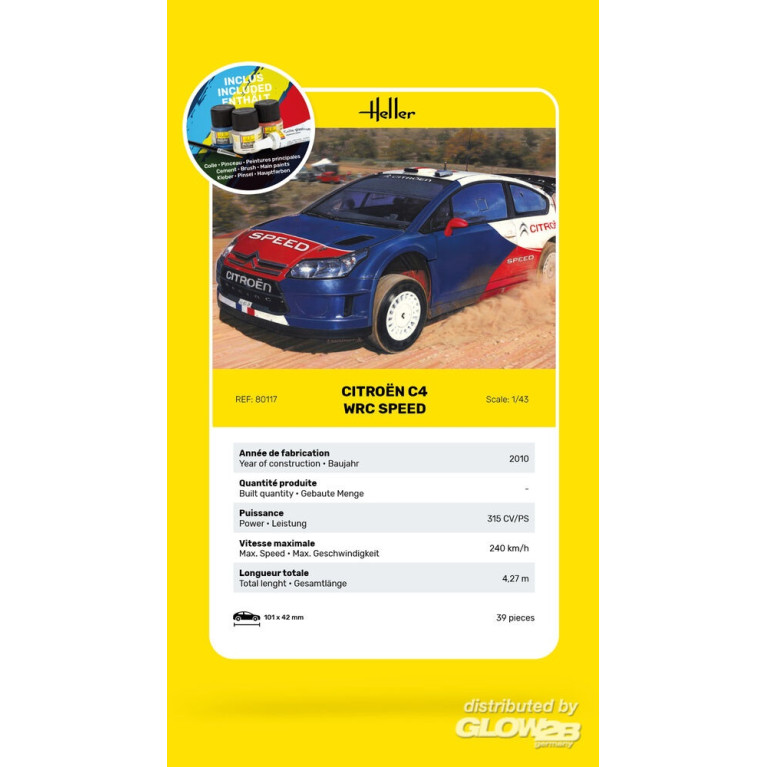 Citroën C4 WRC Speed, Starter Kit - HELLER 56117