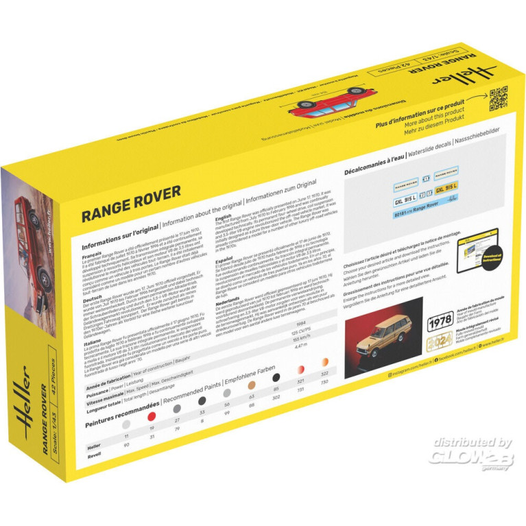 Range Rover, série 1, Starter Kit - HELLER 56181