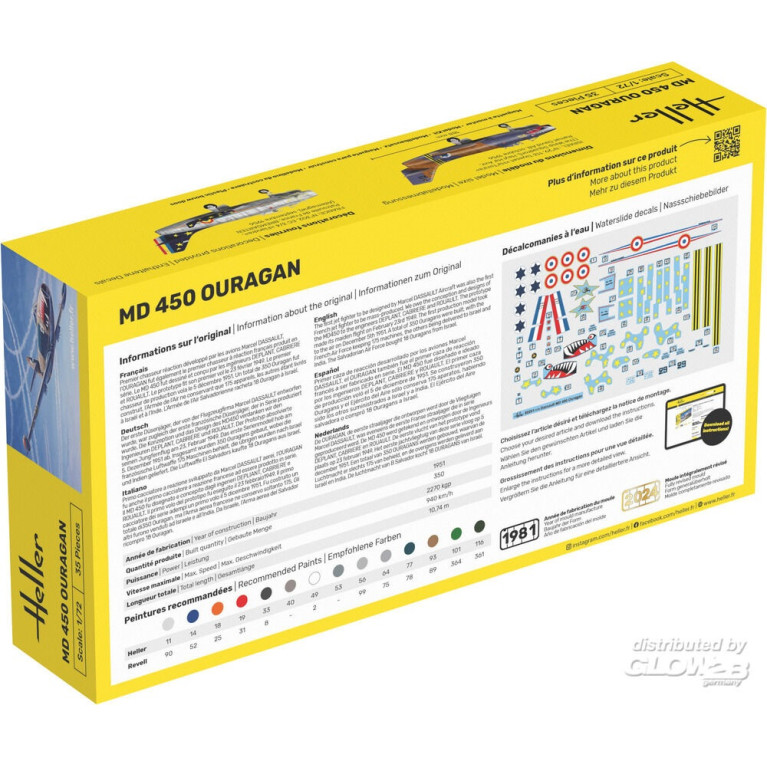 Ouragon MD 450 (Dassault), Starter Kit - HELLER 56201