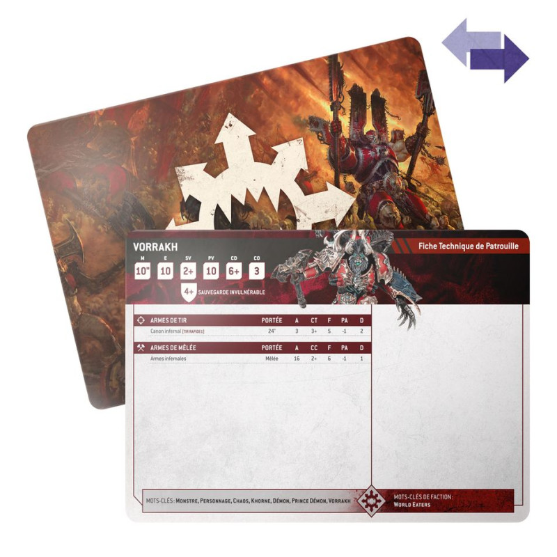 Warhammer 40,000 : World Eaters, cartes techniques - WARHAMMER 67-06