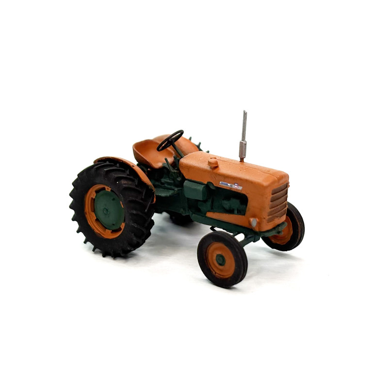 charrette hippomobile avec 2 chevaux et paysan (modèle en résine monté
