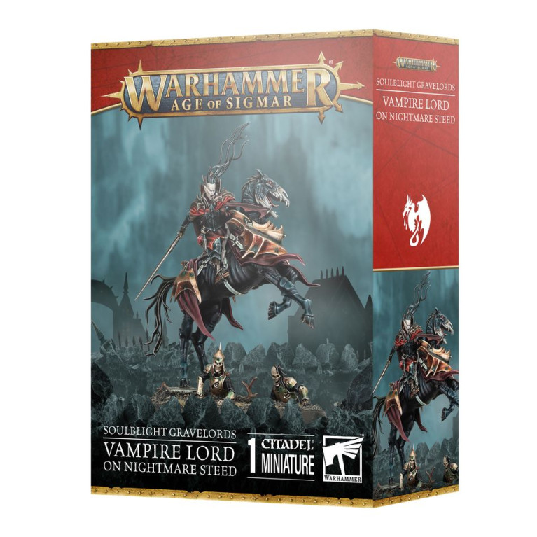 Warhammer Age Of Sigmar: Vampire Lord on nightmare steed, Soulblight Gravelords - WARHAMMER 91-82