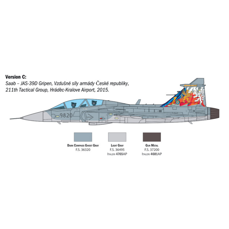 Avion JAS-39D Grippen "Twin seater" 4 versions - ITALERI 2664