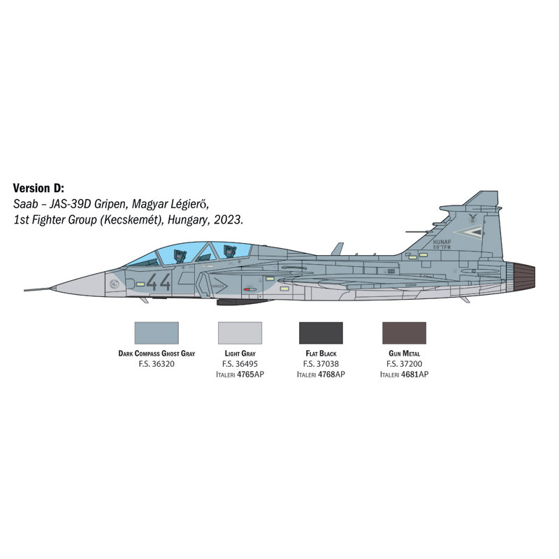 Avion JAS-39D Grippen "Twin seater" 4 versions - ITALERI 2664