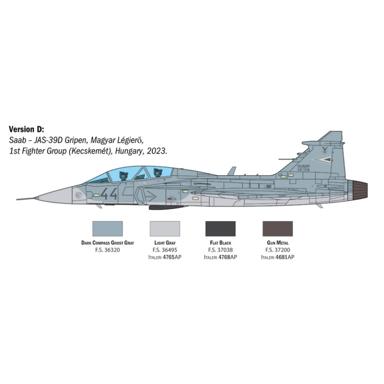 Avion JAS-39D Grippen "Twin seater" 4 versions - ITALERI 2664