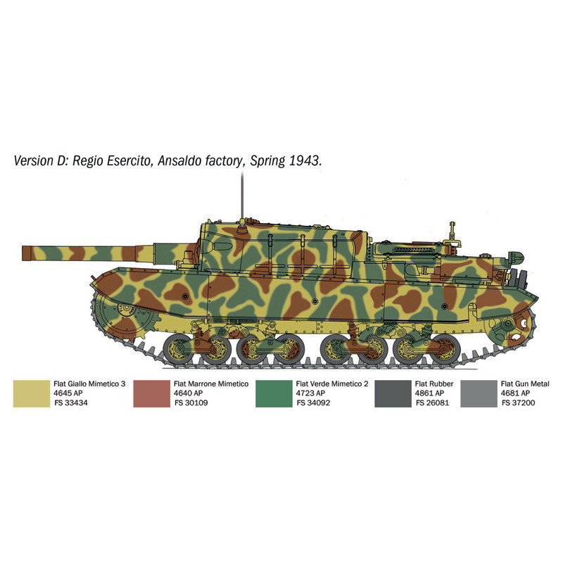 Char M43 da 105/25 "Bassotto" 4 versions - ITALERI 6751