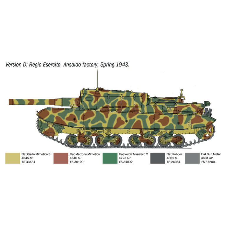 Char M43 da 105/25 "Bassotto" 4 versions - ITALERI 6751