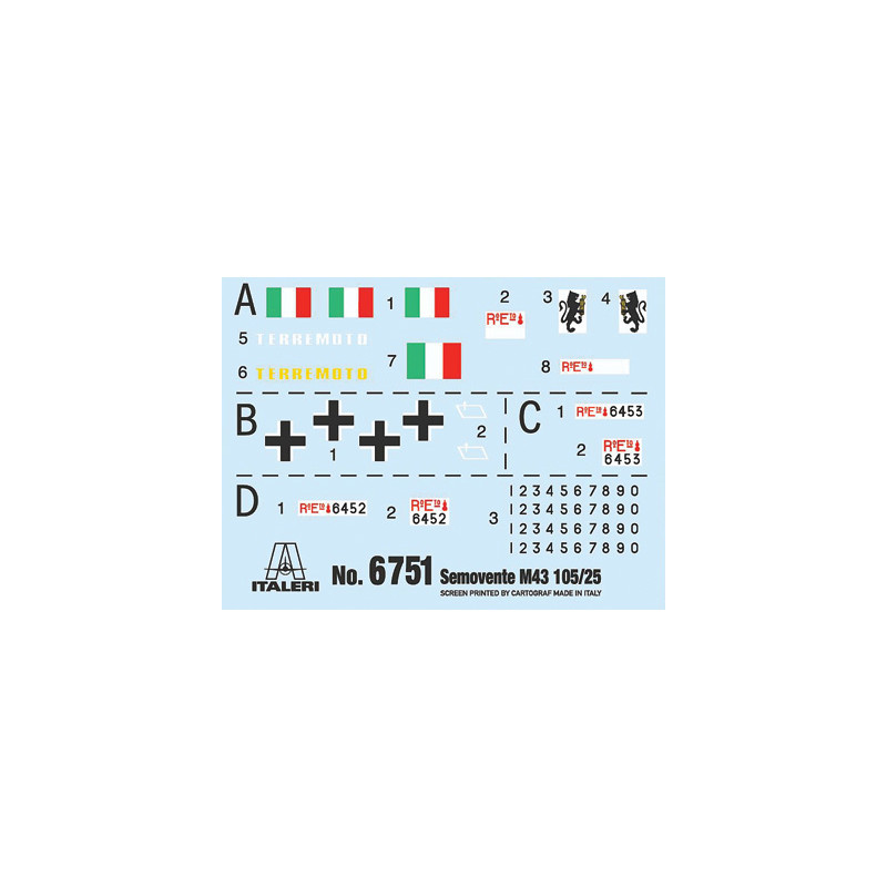 Char M43 da 105/25 "Bassotto" 4 versions - ITALERI 6751