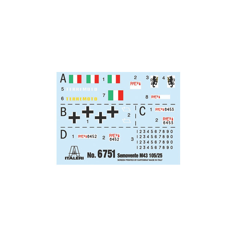 Char M43 da 105/25 "Bassotto" 4 versions - ITALERI 6751