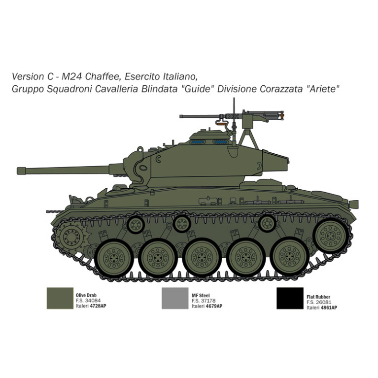 Char M24 Chaffee 5 versions - ITALERI 6761