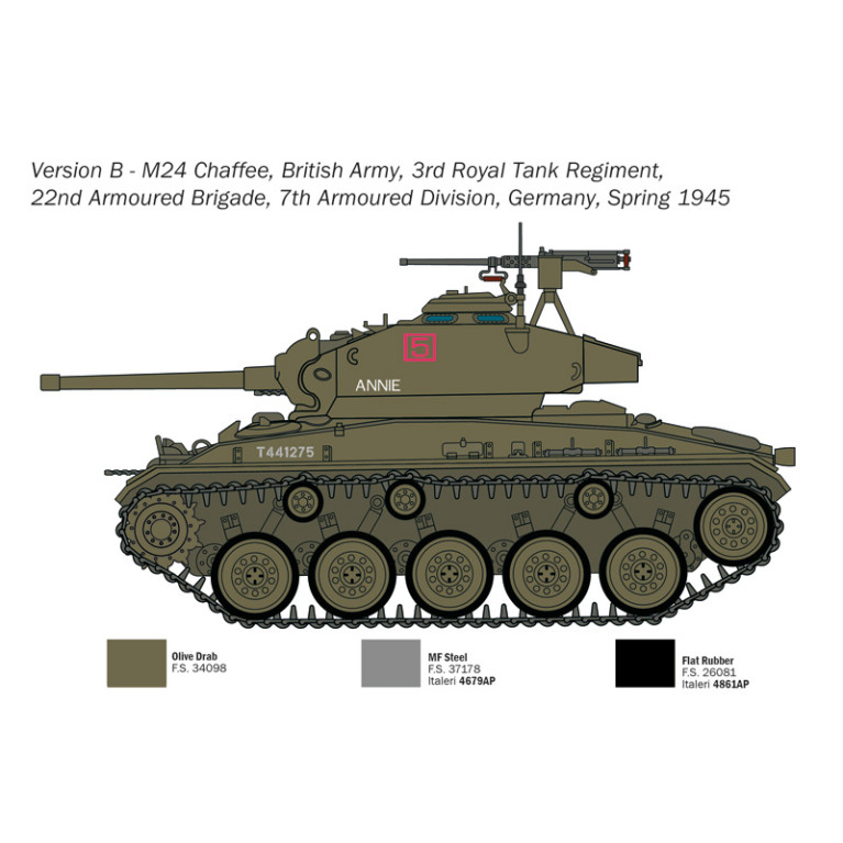 Char M24 Chaffee 5 versions - ITALERI 6761