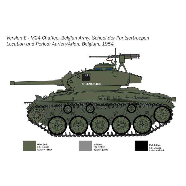 Char M24 Chaffee 5 versions - ITALERI 6761
