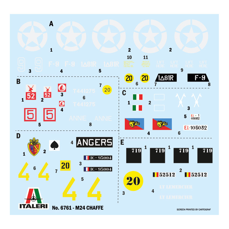 Char M24 Chaffee 5 versions - ITALERI 6761