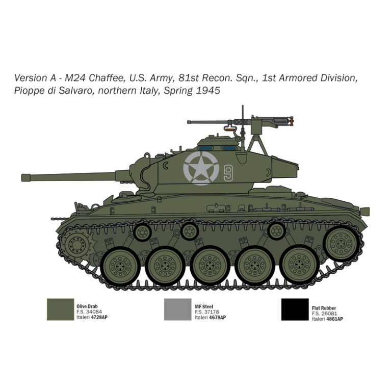 Char M24 Chaffee 5 versions - ITALERI 6761