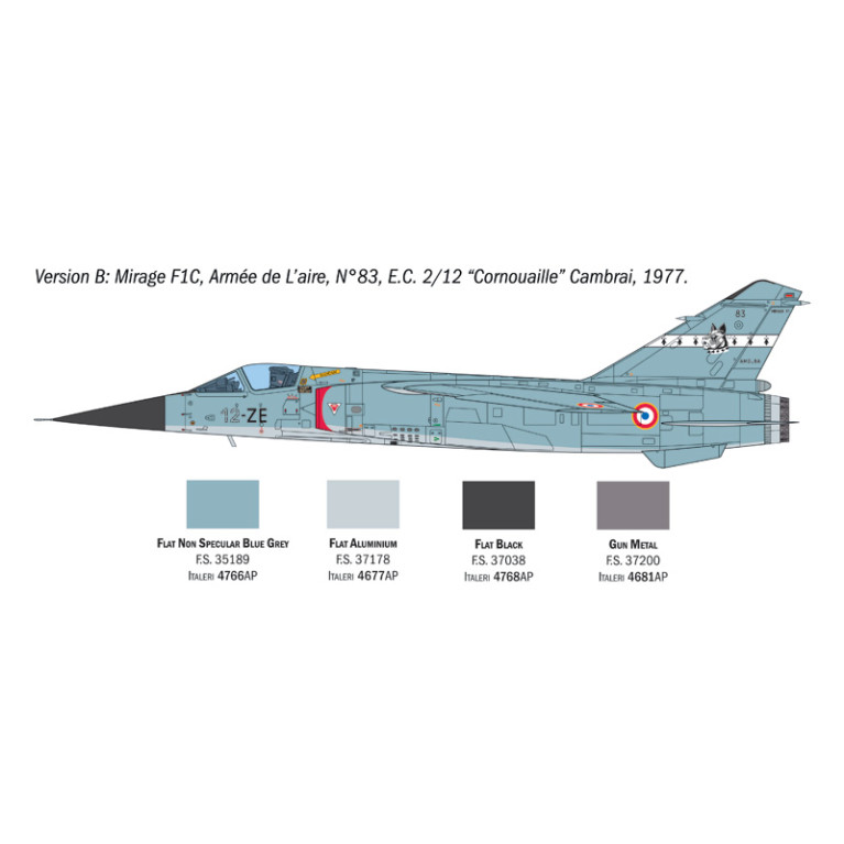 Avion Mirage F1 C/CR 5 versions - ITALERI 2839