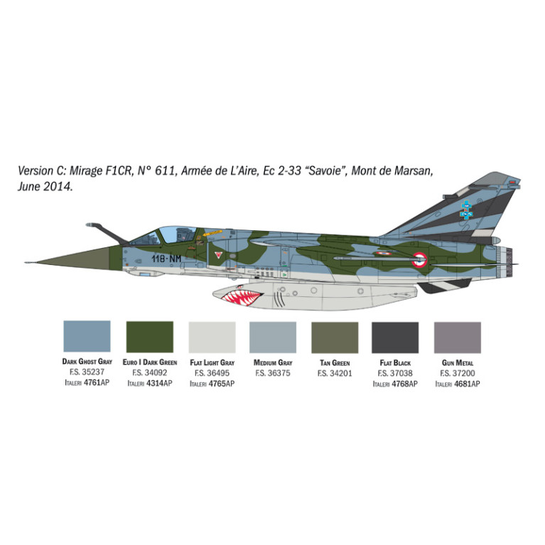 Avion Mirage F1 C/CR 5 versions - ITALERI 2839