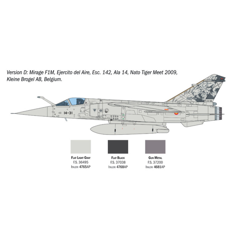 Avion Mirage F1 C/CR 5 versions - ITALERI 2839