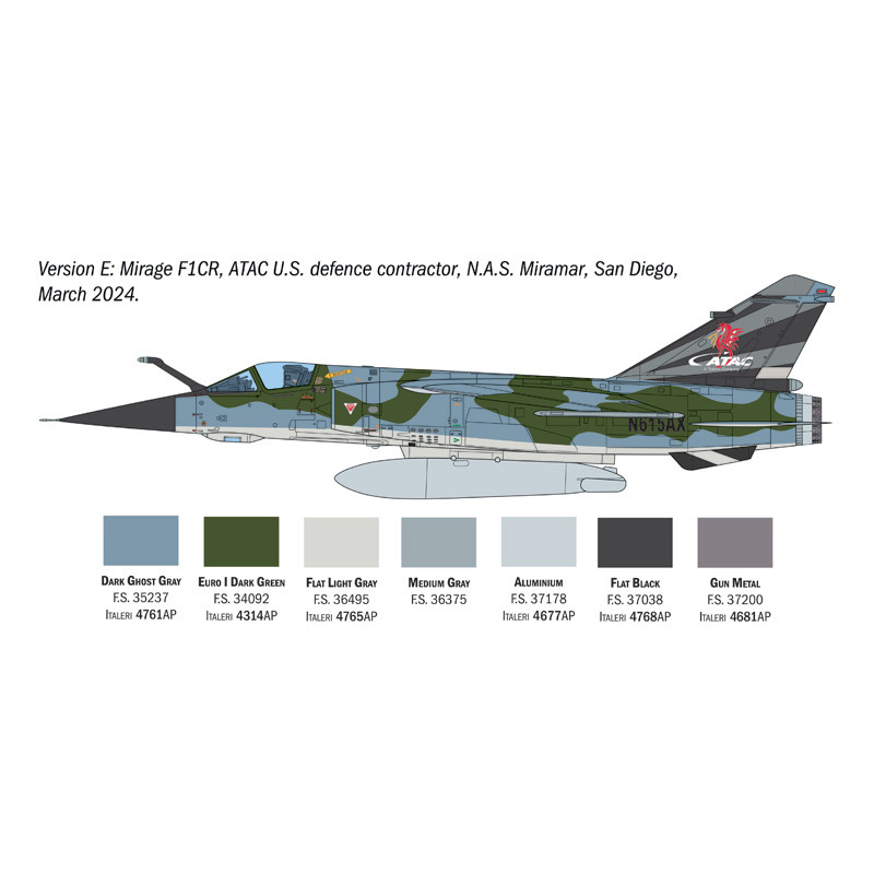 Avion Mirage F1 C/CR 5 versions - ITALERI 2839