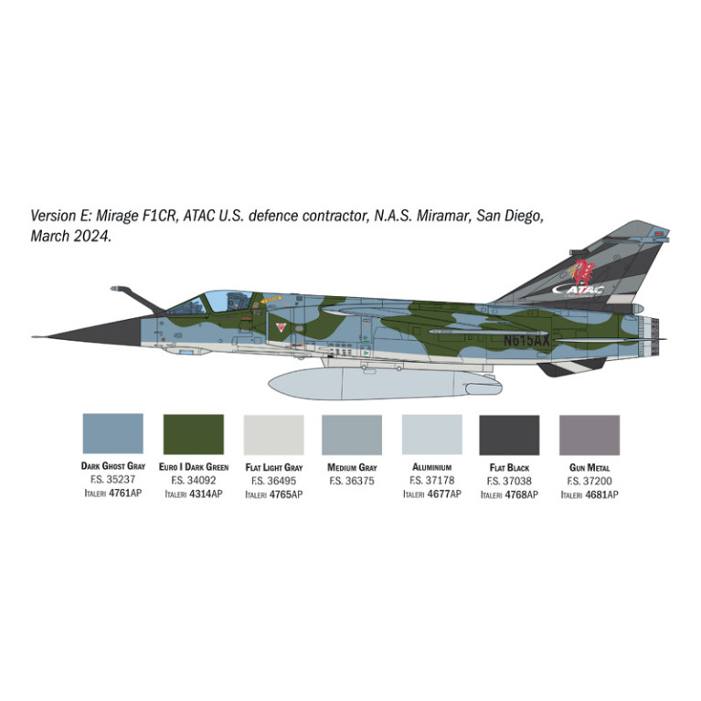 Avion Mirage F1 C/CR 5 versions - ITALERI 2839