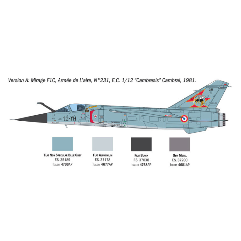 Avion Mirage F1 C/CR 5 versions - ITALERI 2839