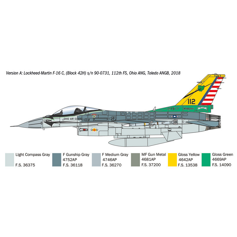 Avion F-16C Fighting Falcon 3 versions - ITALERI 35105