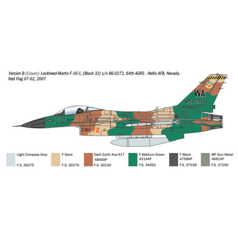 Avion F-16C Fighting Falcon 3 versions - ITALERI 35105
