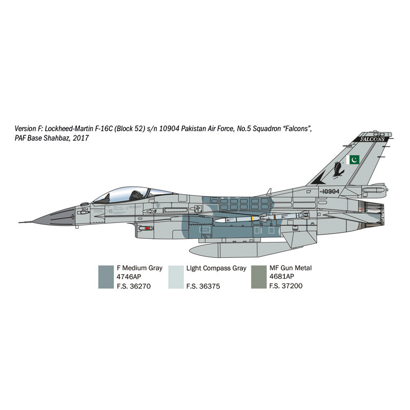 Avion F-16C Fighting Falcon 3 versions - ITALERI 35105