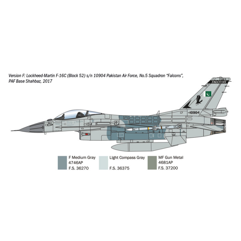 Avion F-16C Fighting Falcon 3 versions - ITALERI 35105