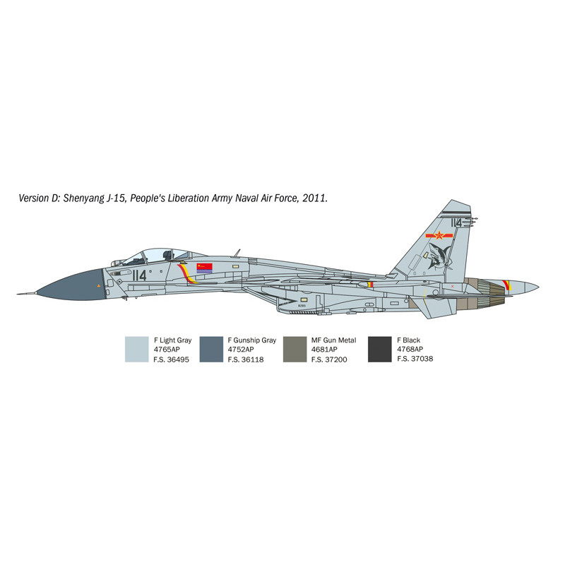 Avion Su-33 Flanker-D 4 versions - ITALERI 197