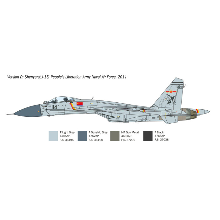 Avion Su-33 Flanker-D 4 versions - ITALERI 197