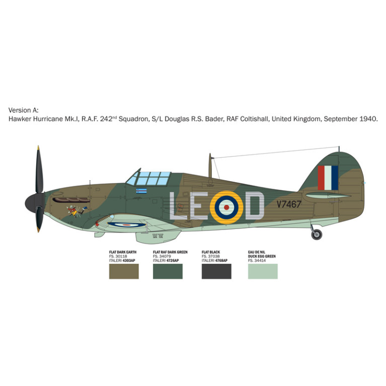 Avion Hurricane Mk.1 Aces 6 versions - ITALERI 2838