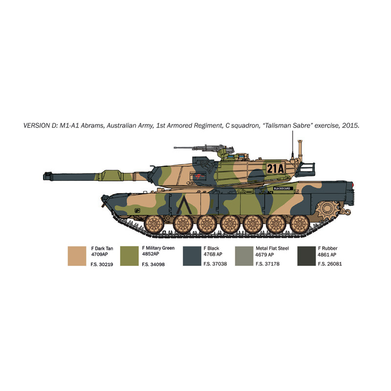 Char M1A1 Abrams 4 versions - ITALERI 35108