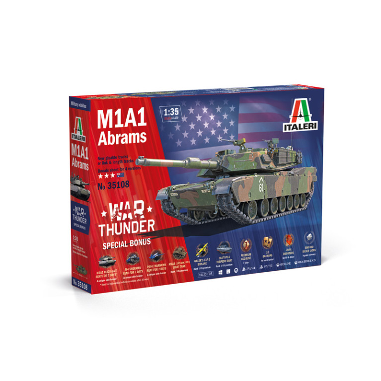Char M1A1 Abrams 4 versions - ITALERI 35108