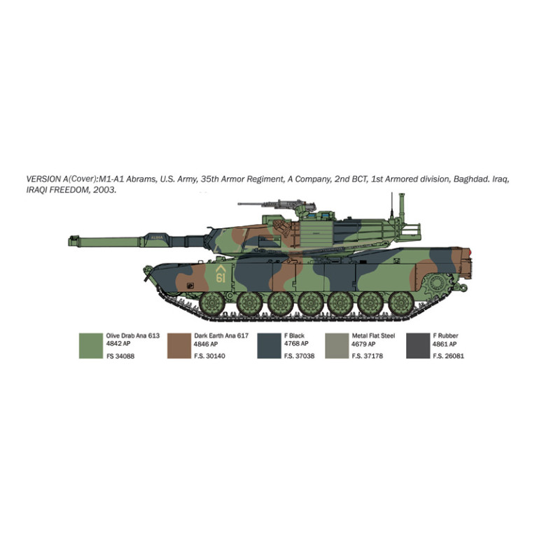 Char M1A1 Abrams 4 versions - ITALERI 35108