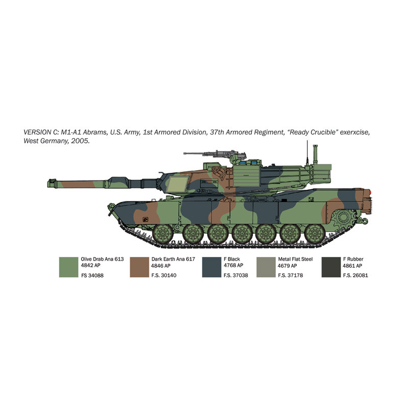 Char M1A1 Abrams 4 versions - ITALERI 35108