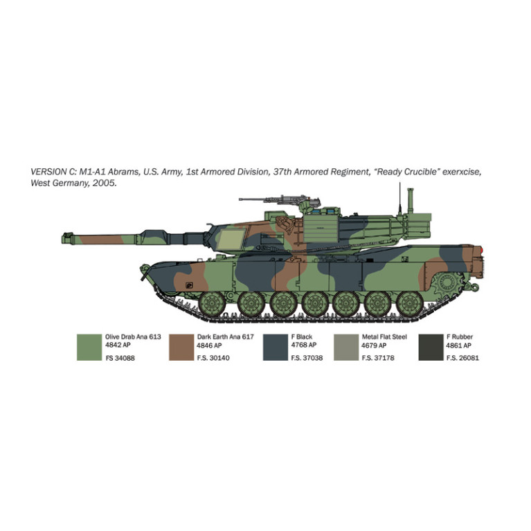 Char M1A1 Abrams 4 versions - ITALERI 35108
