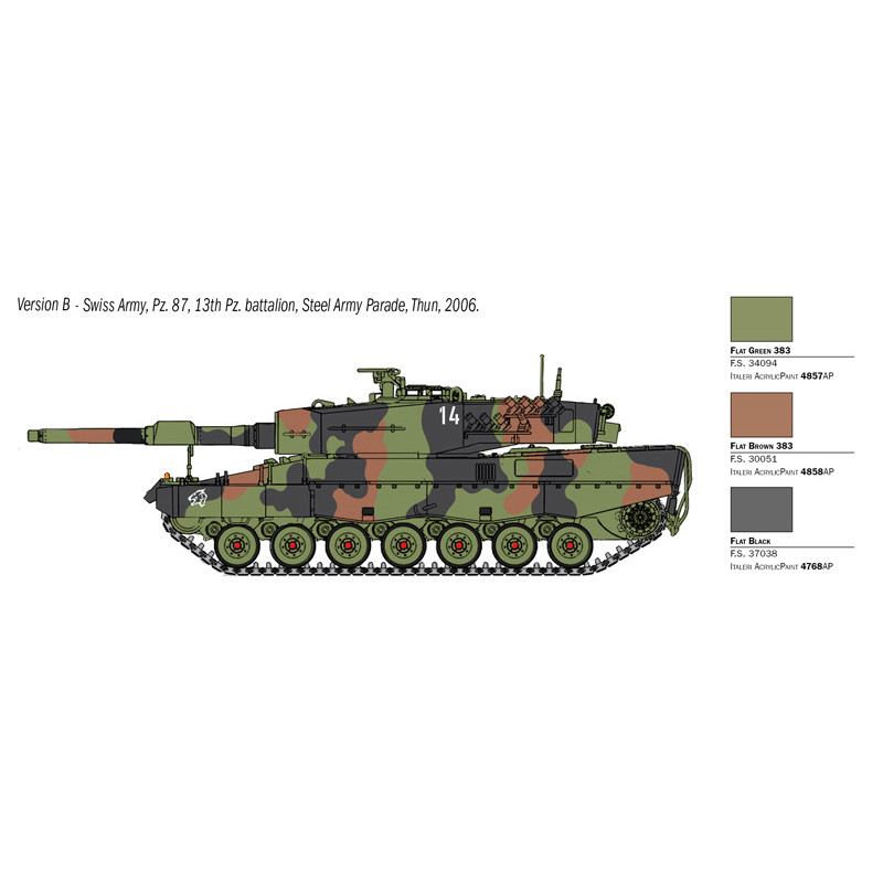 Char Leopard 2 A4 4 versions - ITALERI 35106
