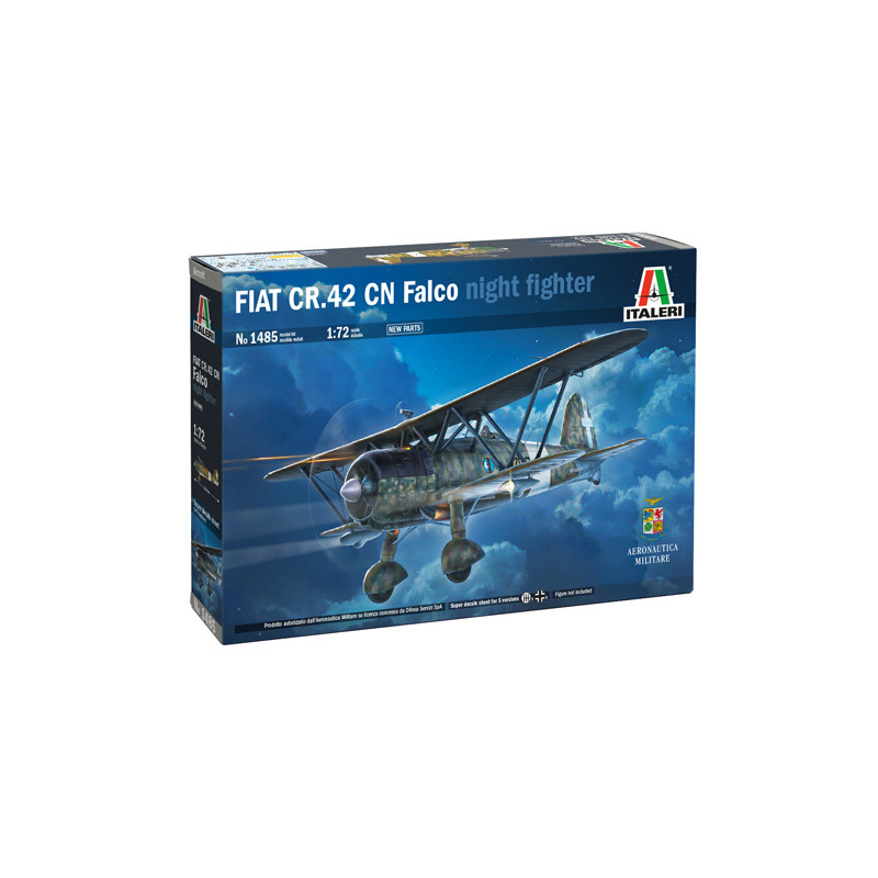 Avion FIAT CR.42 CN Falco night fighter 5 versions - ITALERI 1485