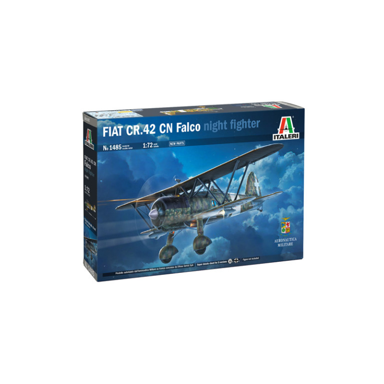 Avion FIAT CR.42 CN Falco night fighter 5 versions - ITALERI 1485