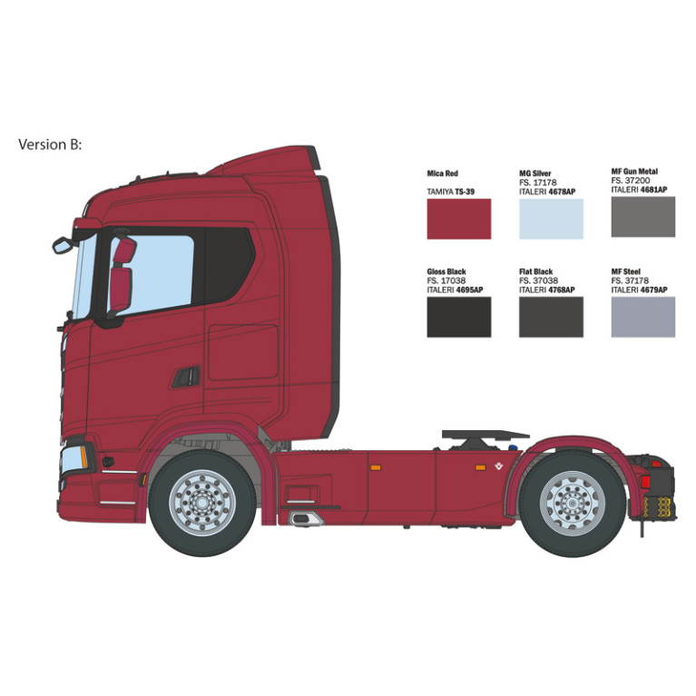 Camion Scania 770S 4x2 Normal Roof "Grey Cab" 2 versions - ITALERI 3971