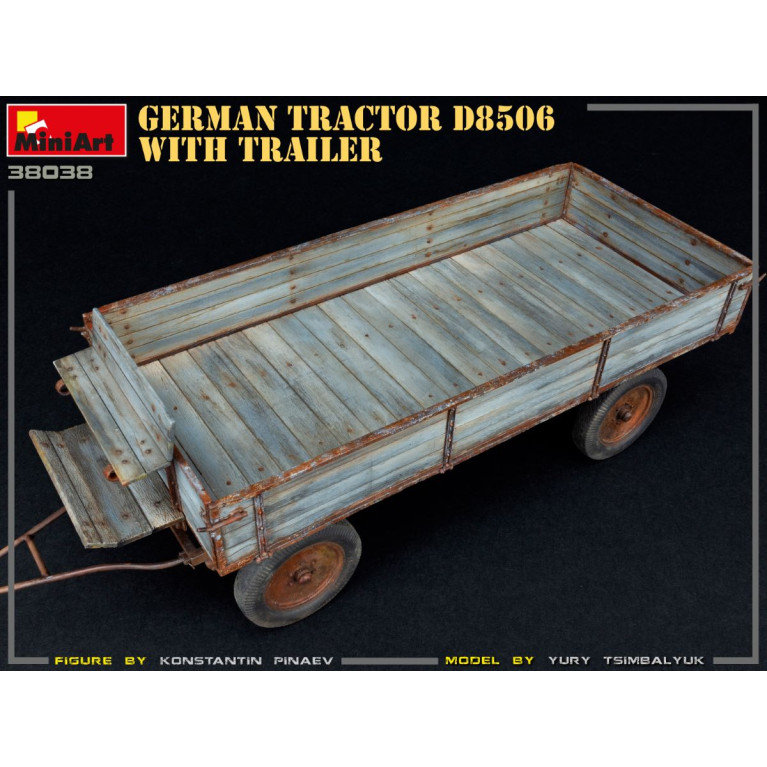 Tracteur allemand D8506 avec remorque 2 versions - MiniArt 38038