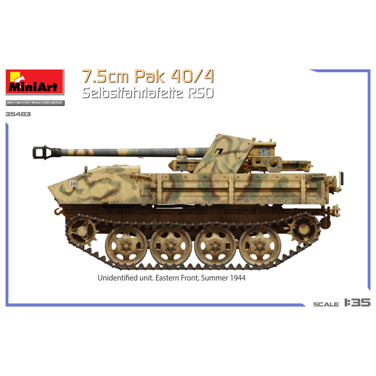 Canon antichar 7.5cm Pak 40/4 Selbstfahrlafette RSO 4 versions - MiniArt 35483